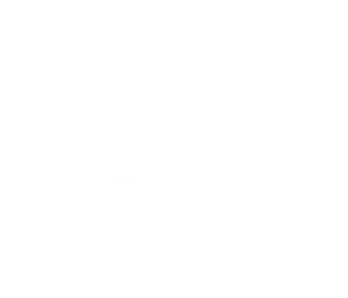 White logo of S2X SRL featuring a stylized S and 2X with a heartbeat line, representing innovation in healthcare technology.