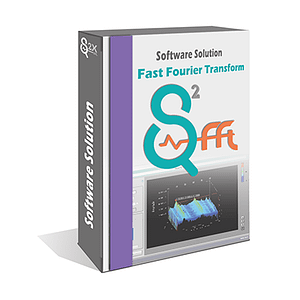 Box design for S²-FFT software solution, featuring Fast Fourier Transform technology, showcasing a vibrant interface for data analysis.