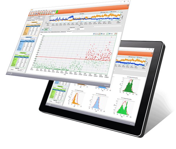 Advanced S2-SHM software interface displaying real-time structural health data analysis and monitoring for bridge inspection and maintenance.